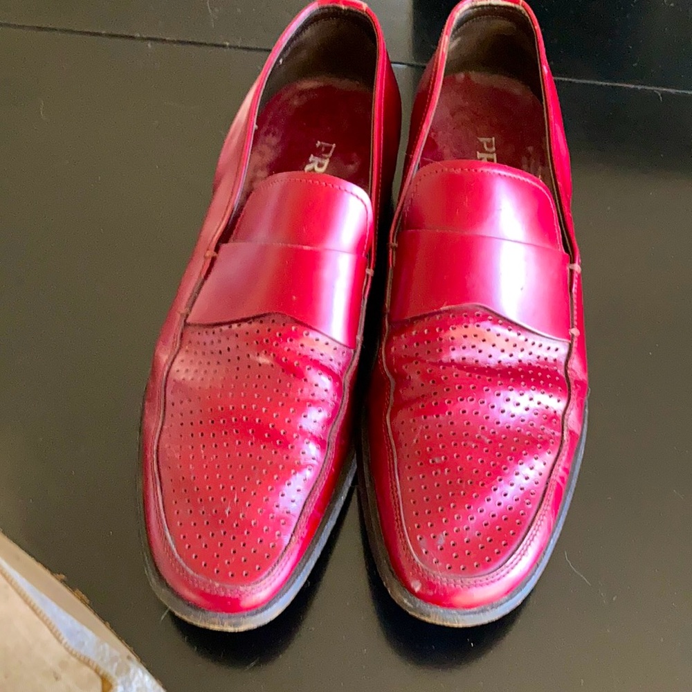 Prada men red ( burgundy) loafers